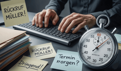 Zeitdruck für Mitarbeiter ohne KI-Telefonassistent-